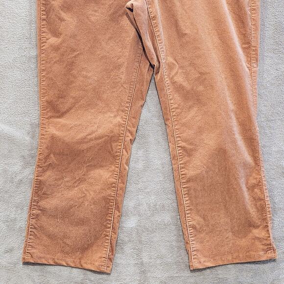 Talbots Womens Tan Corduroy Straight Leg Pants Size 16W Minimalist Academia - Picture 3 of 14